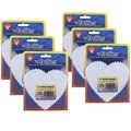Hygloss Products Paper Lace Heart Doilies, White, 4in, 600PK 91041